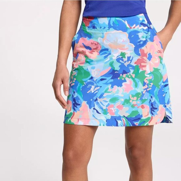 Walter Hagen Performance P11 Lightweight 16' Skort Blue Gouache Floral Medium - Picture 6 of 8